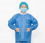 Round Neck Disposable Medical Suit , Long Sleeve Lab Suit Water Resistant